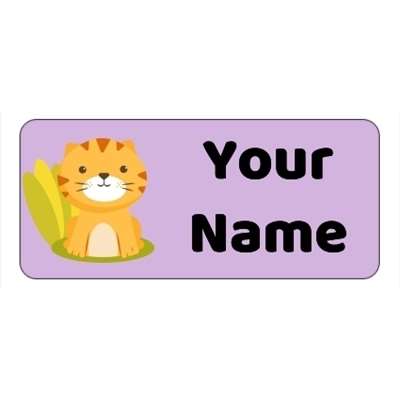 Design for Cat Name Labels: blue, corporate, hrycko, male, plain, plumber, simple, smart, white