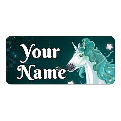 Design for Unicorns Name Labels: baby, baby shower, bow, boy, girl, lilac, purple, ribbon
