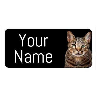 Design for Cat Name Labels: beauty, black, hair, hairdressing, pink, salon, therapist