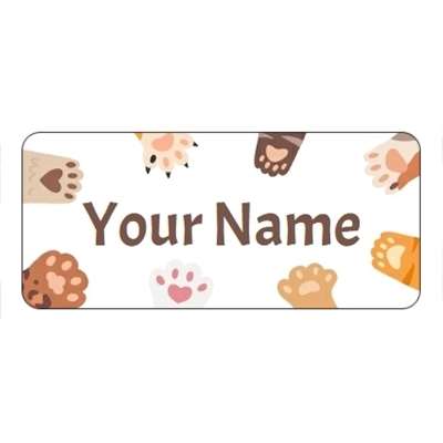 Design for Cat Name Labels: animal, annsummers, avon, beauty, leapard, leapord, nails, print, salon, therapist, therapy, zoo