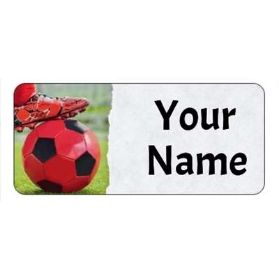 Design for Football Name Labels: black, courier, hire, move, removal, van, white, yellow