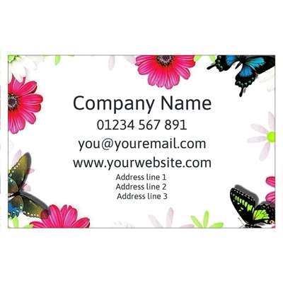 Design for Florists Business Cards: animal, baby shower, black, girl, hen do, leopard, party, pattern, pink, pretty, print